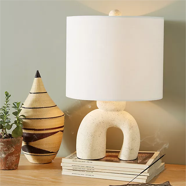 Satisfying Bedroom Gadgets -Anthropologie Small Mesa Ceramic Lamp
